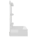 vidaXL magasfényű fehér tükrös szekrény LED-ekkel 60 x 31,5 x 62 cm