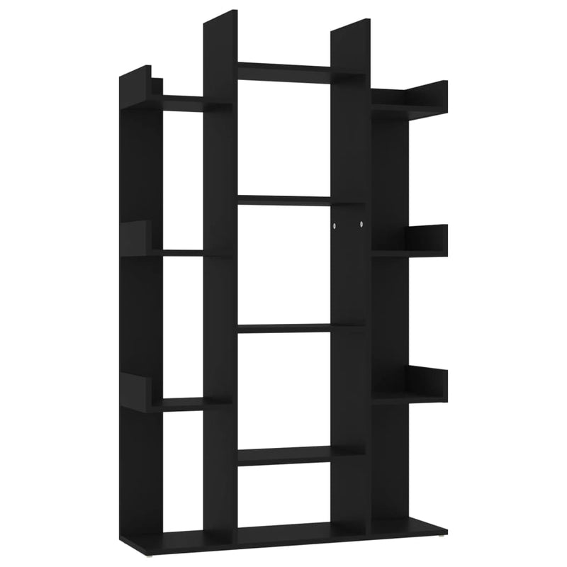 vidaXL fekete szerelt fa könyvszekrény 86 x 25,5 x 140 cm