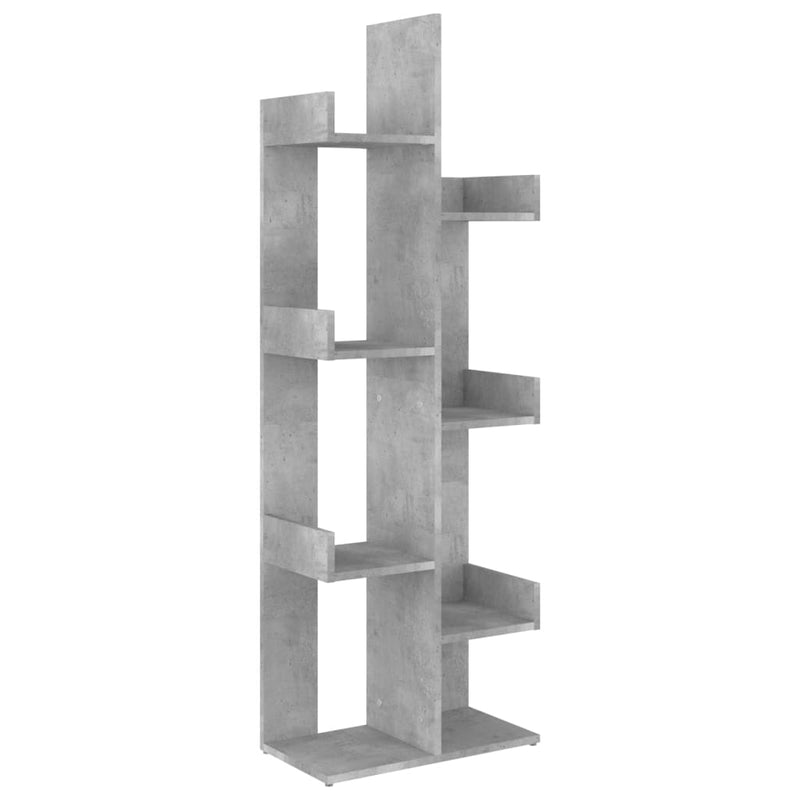 vidaXL betonszürke szerelt fa könyvszekrény 48 x 25,5 x 140 cm