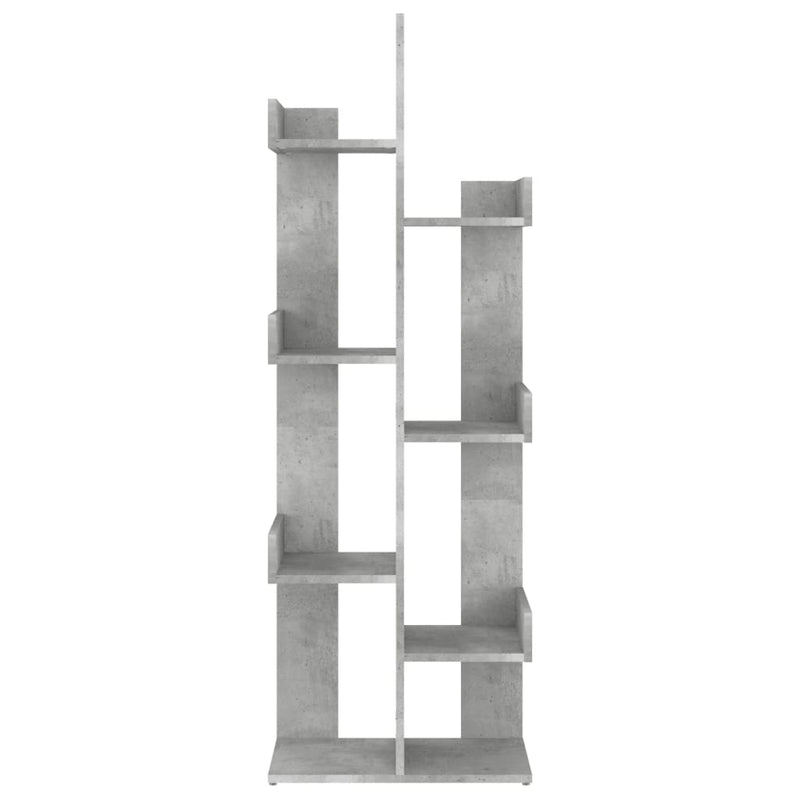 vidaXL betonszürke szerelt fa könyvszekrény 48 x 25,5 x 140 cm