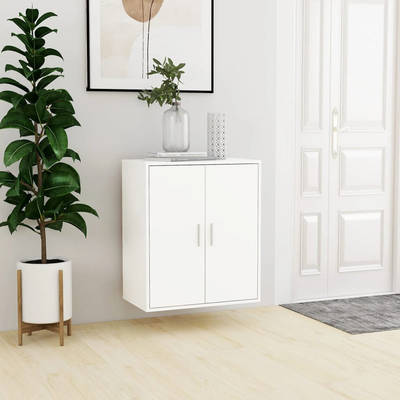 vidaX fehér szerelt fa cipősszekrény 60 x 35 x 70 cm