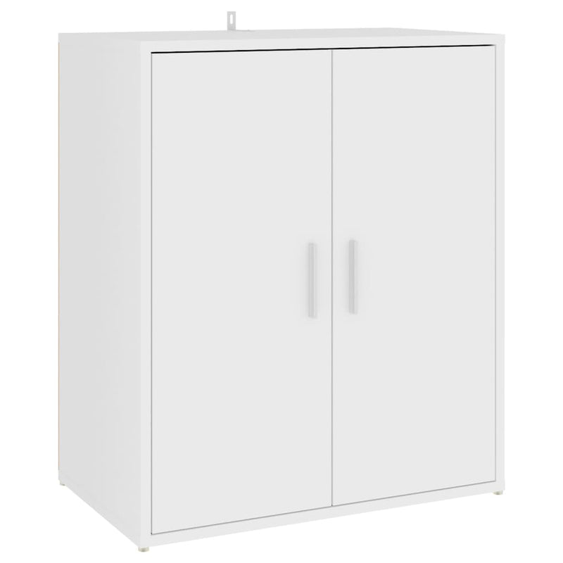 vidaX fehér szerelt fa cipősszekrény 60 x 35 x 70 cm