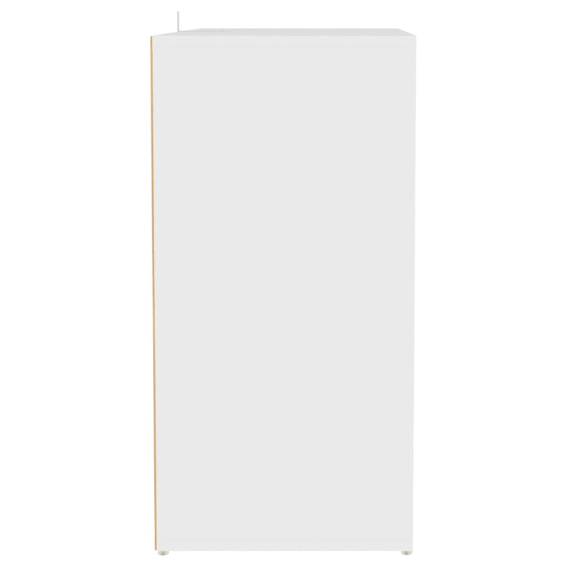 vidaX fehér szerelt fa cipősszekrény 60 x 35 x 70 cm