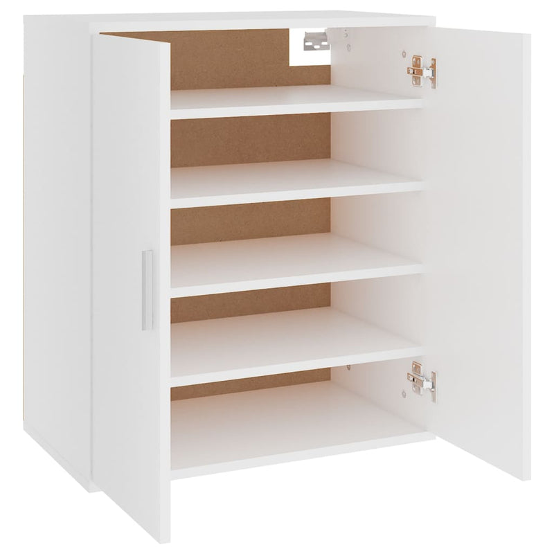 vidaX fehér szerelt fa cipősszekrény 60 x 35 x 70 cm