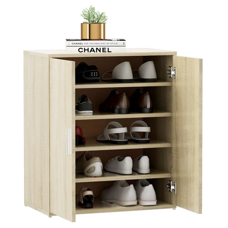 vidaXL sonoma tölgy színű szerelt fa cipősszekrény 60 x 35 x 70 cm