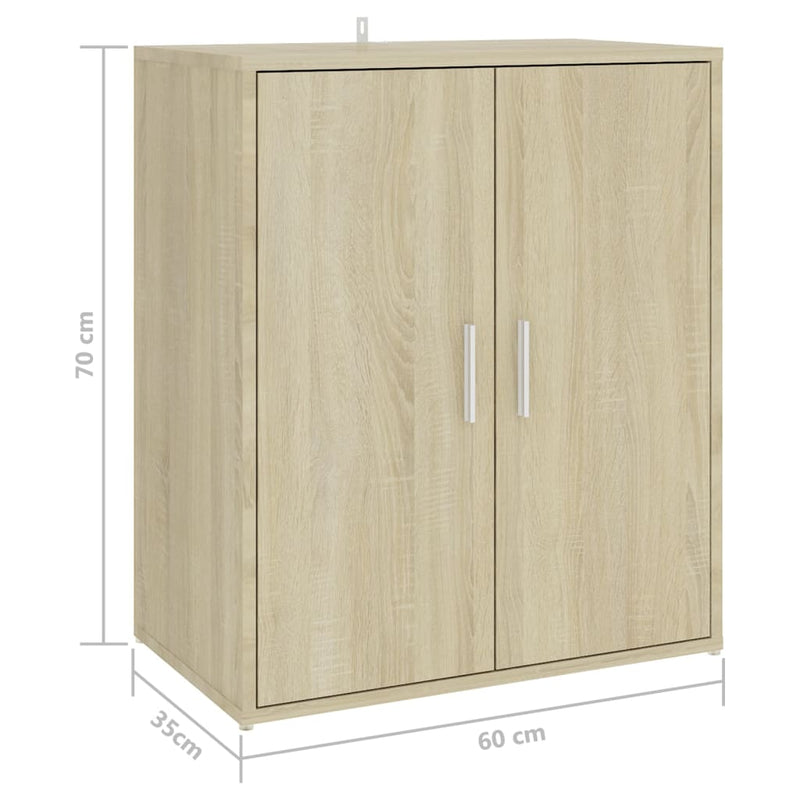 vidaXL sonoma tölgy színű szerelt fa cipősszekrény 60 x 35 x 70 cm