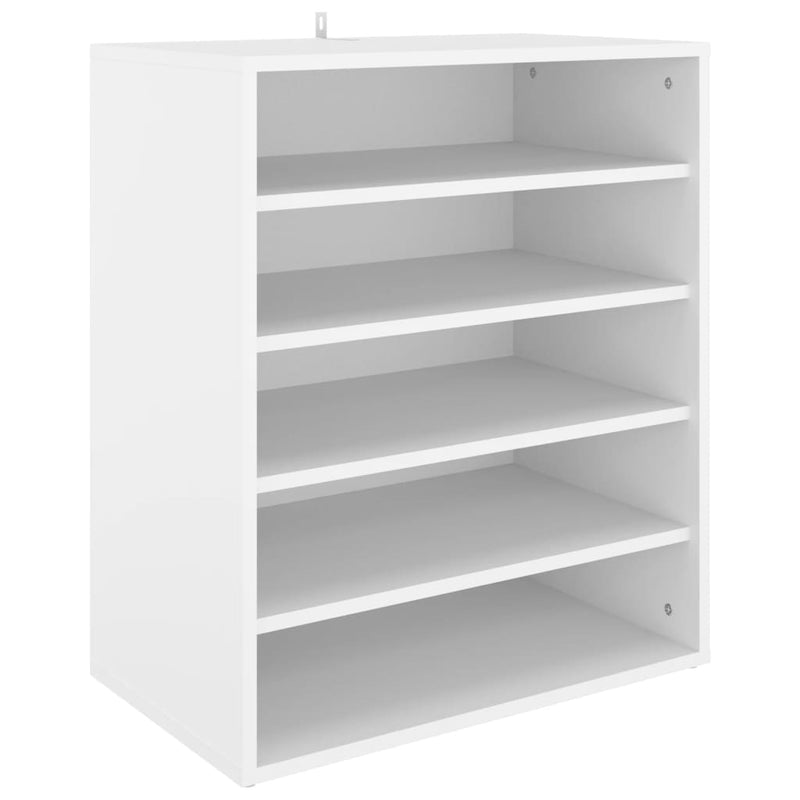 vidaX fehér szerelt fa cipősszekrény 60 x 35 x 70 cm