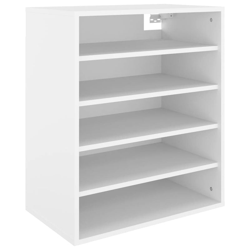 vidaX fehér szerelt fa cipősszekrény 60 x 35 x 70 cm