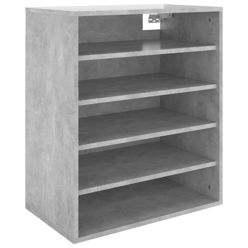 vidaXL betonszürke szerelt fa cipősszekrény 60 x 35 x 70 cm