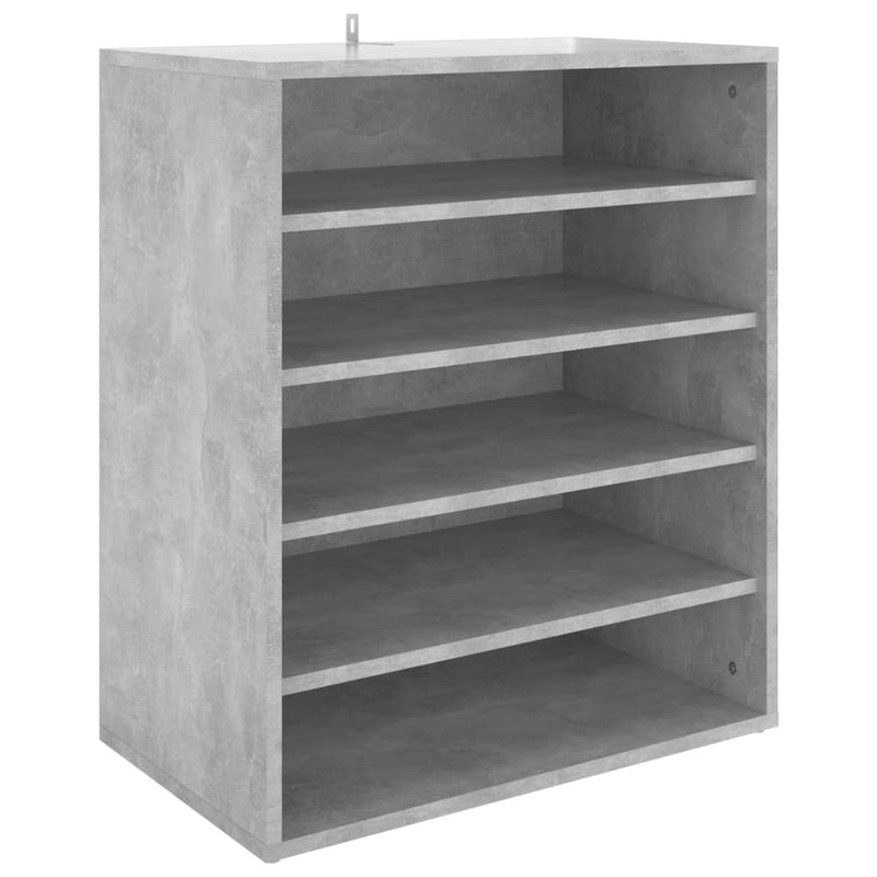 vidaXL betonszürke szerelt fa cipősszekrény 60 x 35 x 70 cm