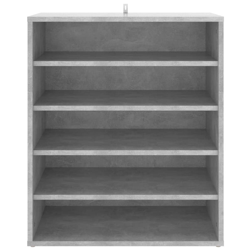 vidaXL betonszürke szerelt fa cipősszekrény 60 x 35 x 70 cm