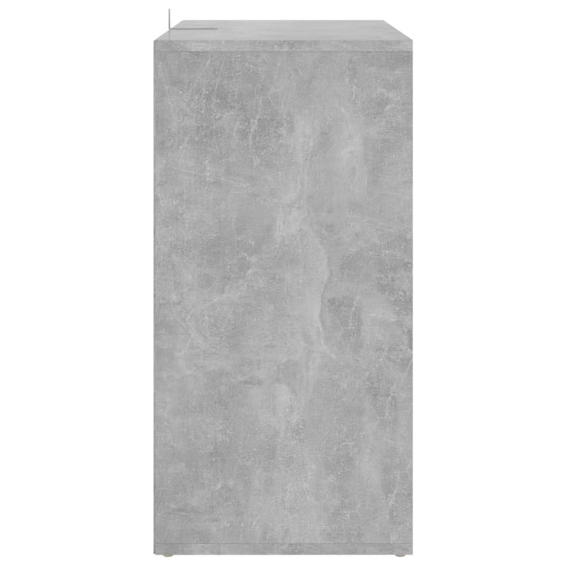 vidaXL betonszürke szerelt fa cipősszekrény 60 x 35 x 70 cm
