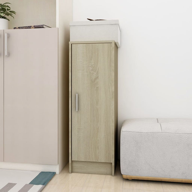 vidaXL sonoma tölgy színű szerelt fa cipősszekrény 32 x 35 x 92 cm