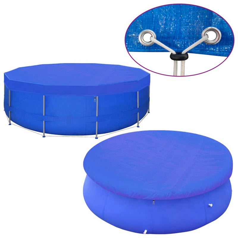 vidaXL 2 db kör alakú polietilén medencetakaró 540 cm 90 g/m²