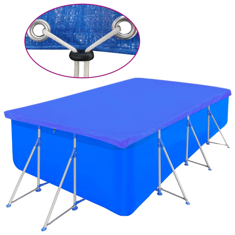 vidaXL 2 db polietilén négyszögletes medencetakaró 90 g/nm 394x207 cm