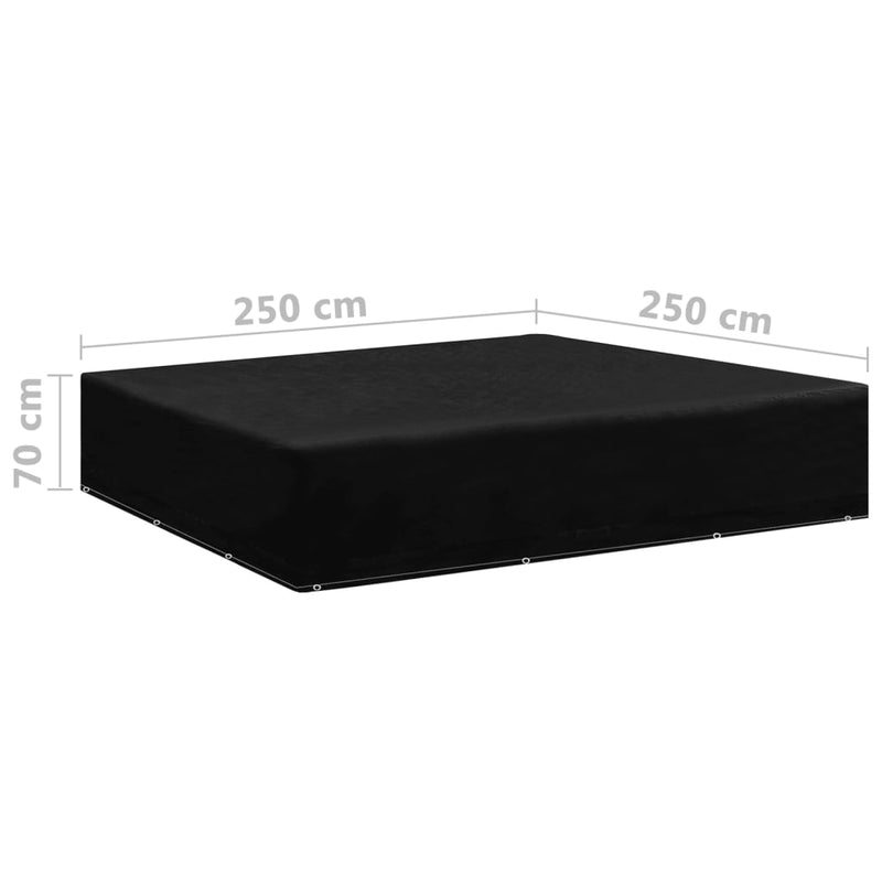vidaXL 2 db kerti bútor huzat 12 fűzőlyukkal 250 x 250 x 70 cm