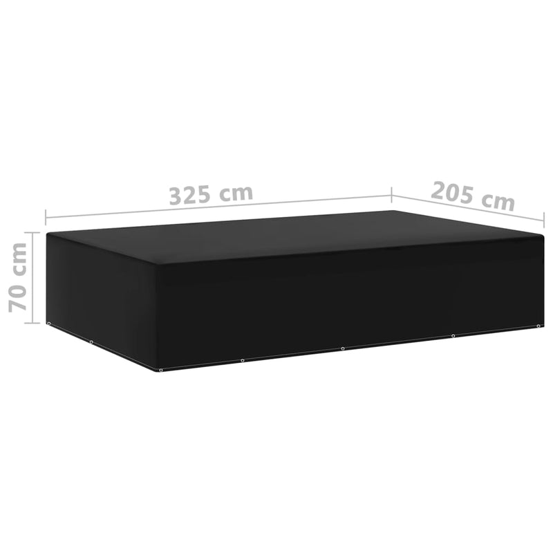 vidaXL 2 db kerti bútor huzat 12 fűzőlyukkal 325 x 205 x 70 cm