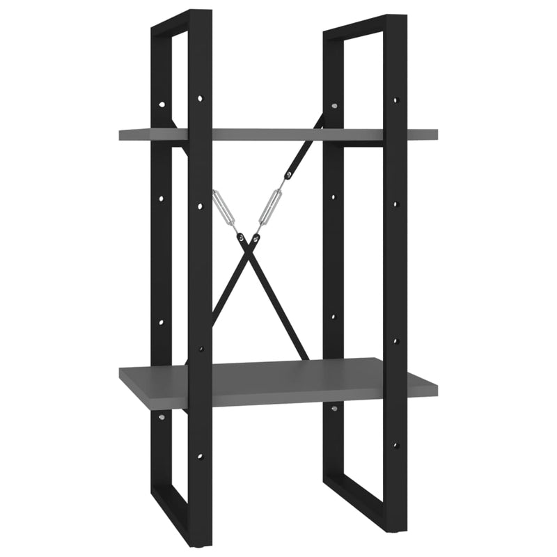 vidaXL 5 szintes szürke szerelt fa könyvszekrény 40 x 30 x 175 cm