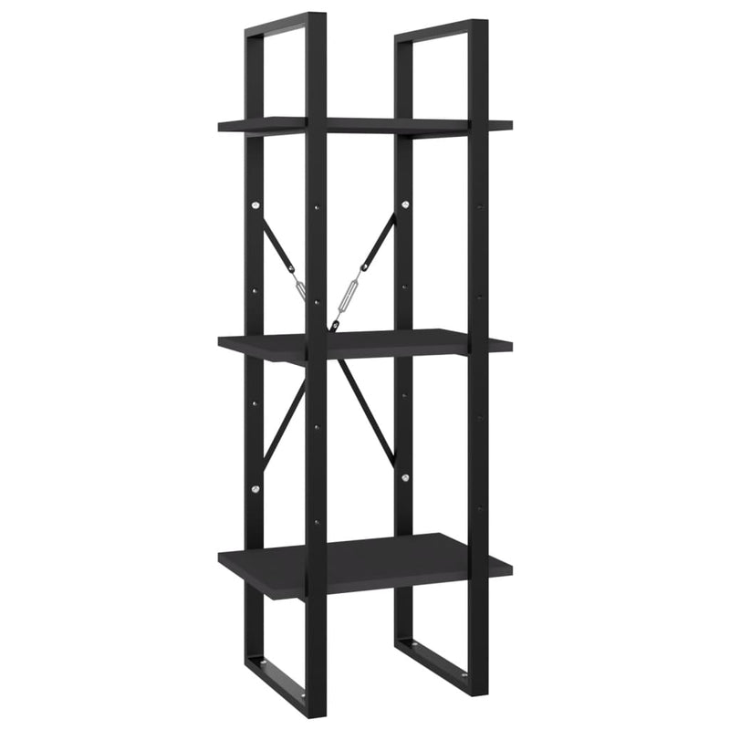 vidaXL 5 szintes szürke szerelt fa könyvszekrény 40 x 30 x 175 cm