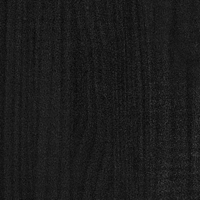 vidaXL ötszintes fekete fenyőfa könyvszekrény 100 x 30 x 175 cm