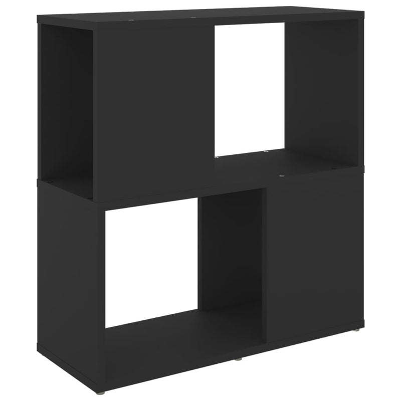 vidaXL fekete szerelt fa könyvszekrény 60 x 24 x 63 cm