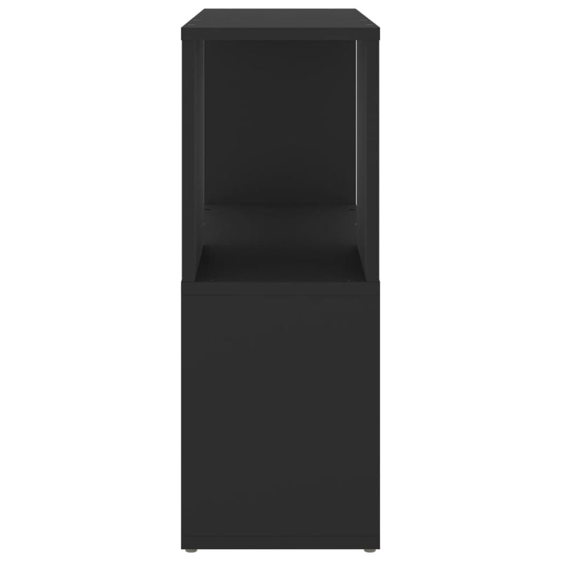 vidaXL fekete szerelt fa könyvszekrény 60 x 24 x 63 cm