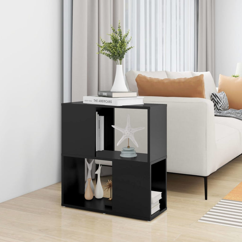 vidaXL fekete szerelt fa könyvszekrény 60 x 24 x 63 cm