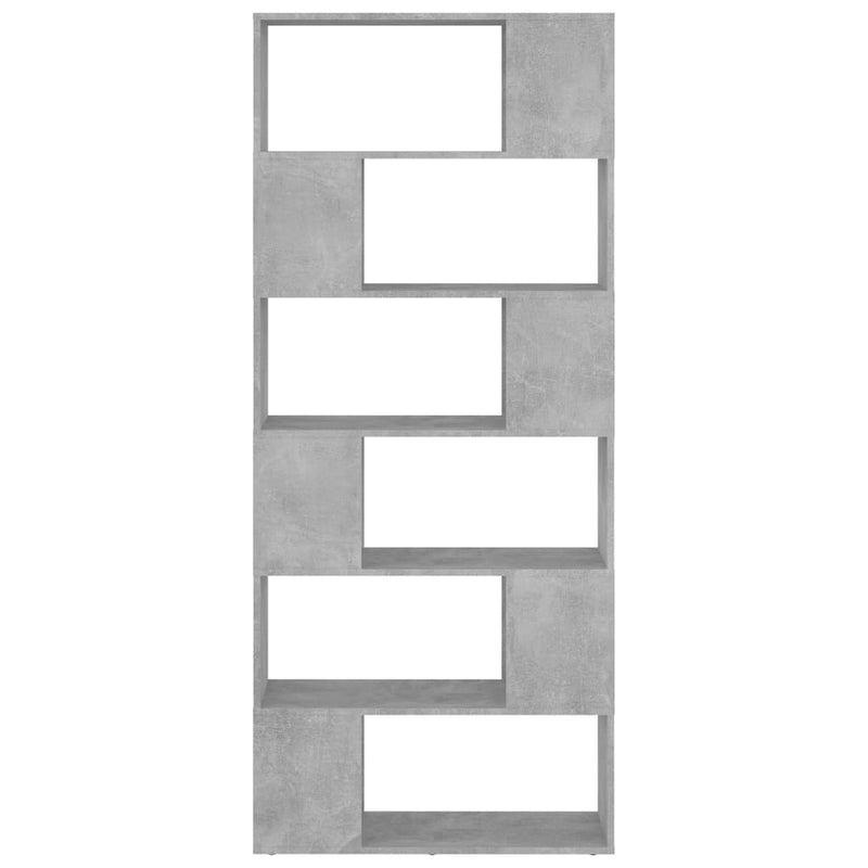 vidaXL betonszürke térelválasztó könyvszekrény 80 x 24 x 186 cm