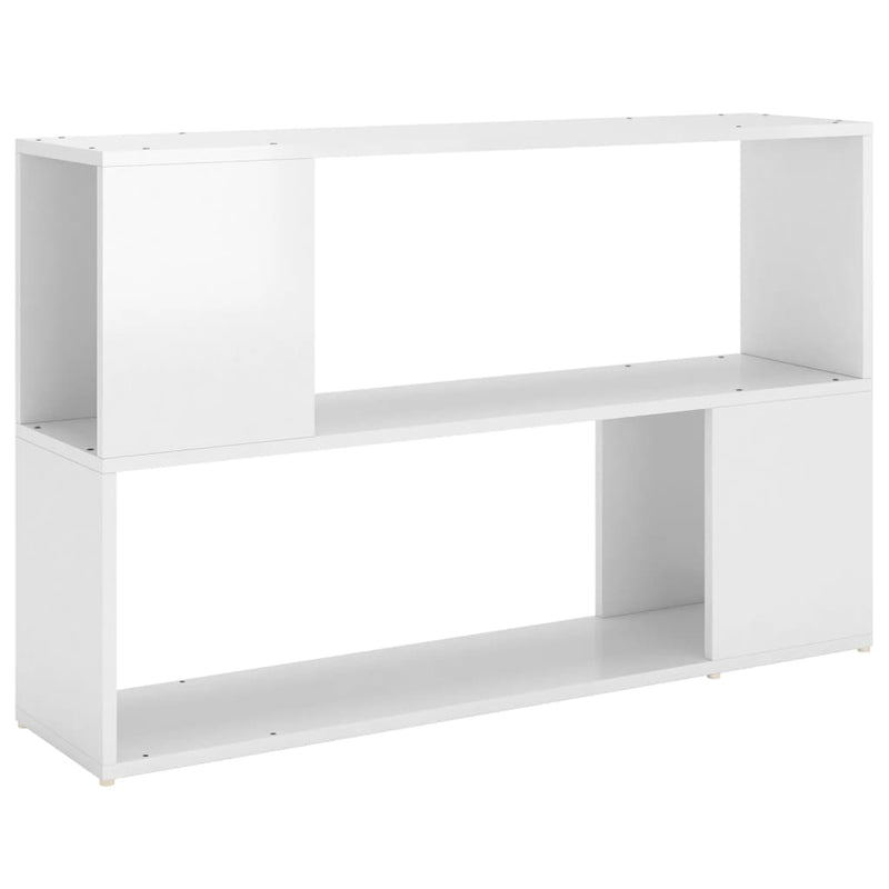 vidaXL magasfényű fehér szerelt fa könyvszekrény 100 x 24 x 63 cm
