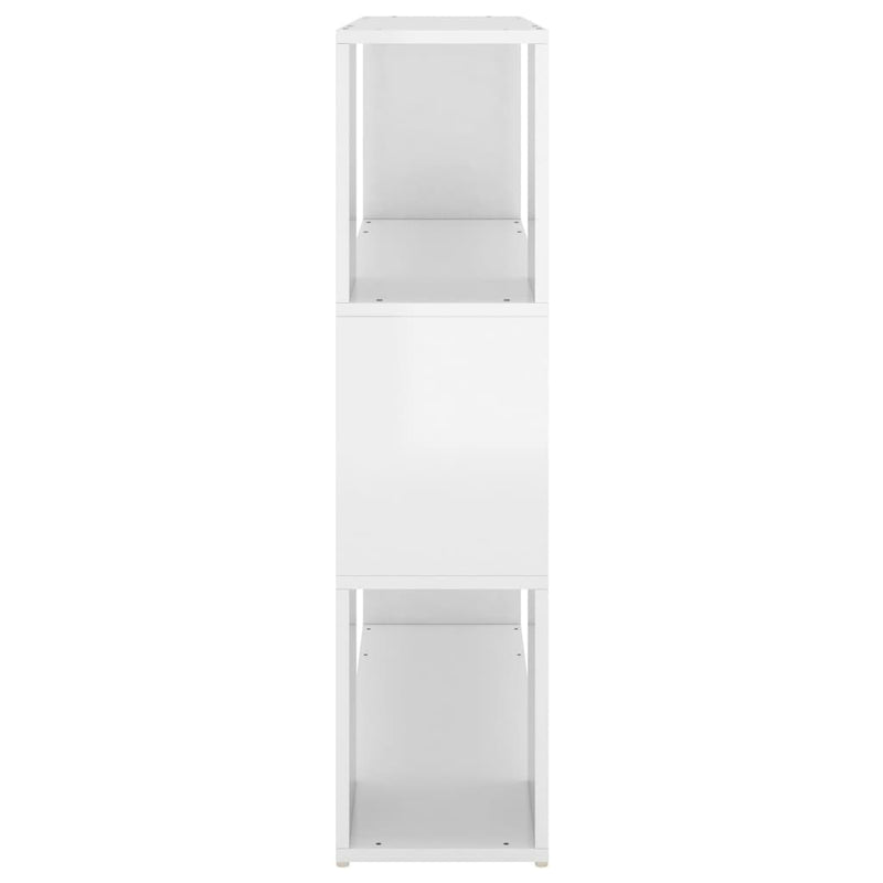 vidaXL magasfényű fehér térelválasztó könyvszekrény 100 x 24 x 94 cm
