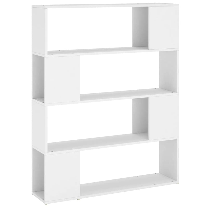 vidaXL fehér szerelt fa térelválasztó könyvszekrény 100 x 24 x 124 cm