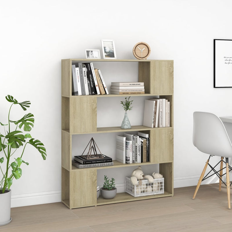 vidaXL sonoma tölgy színű térelválasztó könyvszekrény 100x24x124 cm