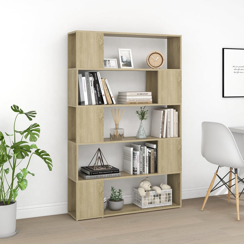 vidaXL sonoma tölgy színű térelválasztó könyvszekrény 100x24x155 cm