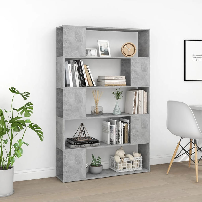 vidaXL betonszürke térelválasztó könyvszekrény 100x24x155 cm