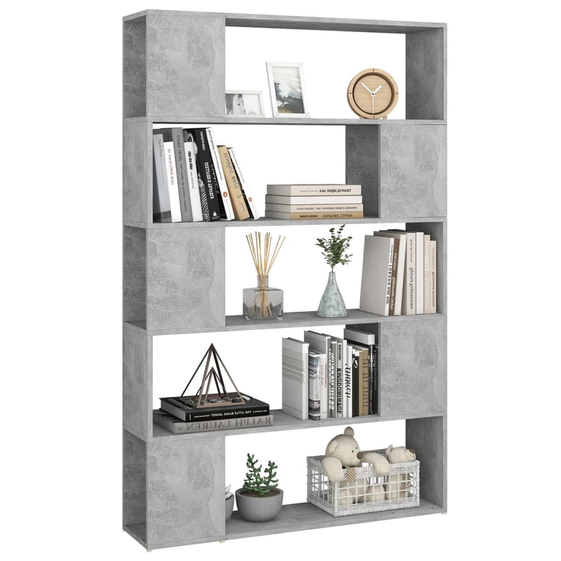 vidaXL betonszürke térelválasztó könyvszekrény 100x24x155 cm