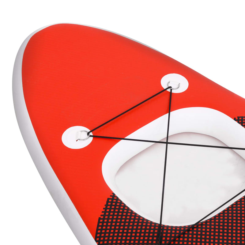 vidaXL piros felfújható állószörfszett 360 x 81 x 10 cm