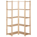 vidaXL 5 szintes tömör fenyőfa sarok-tárolóállvány 82,5x82,5x170 cm