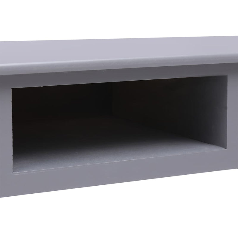 vidaXL szürke tömör császárfa íróasztal 108 x 45 x 76 cm