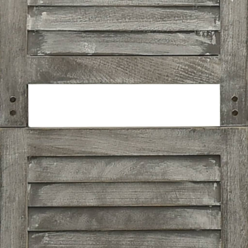 vidaXL szürke 5 paneles tömör faparaván 179 x 166 cm
