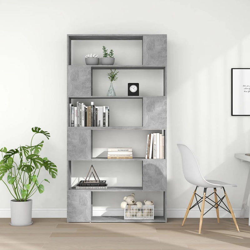 vidaXL betonszürke térelválasztó könyvszekrény 100 x 24 x 188 cm