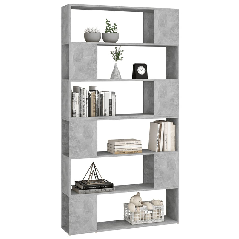 vidaXL betonszürke térelválasztó könyvszekrény 100 x 24 x 188 cm