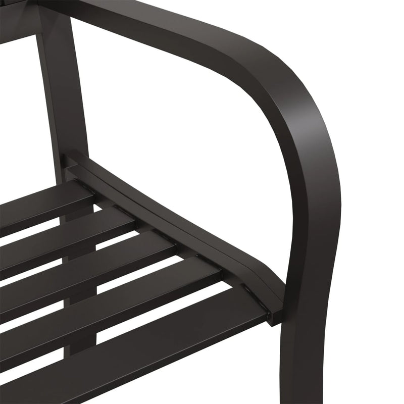 vidaXL fekete acél kerti pad 125 cm