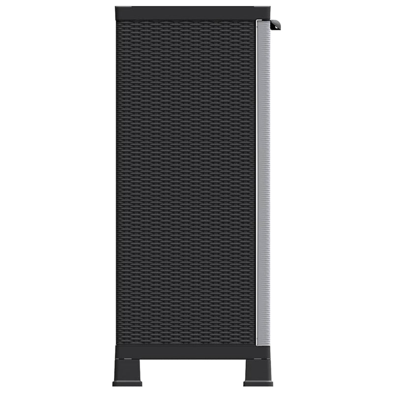vidaXL rattanstílusú műanyag szekrény 68 x 39 x 92 cm