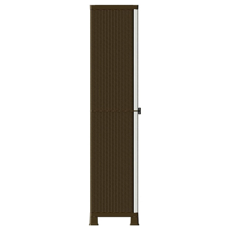 vidaXL rattanstílusú műanyag szekrény 68 x 39 x 171,5 cm