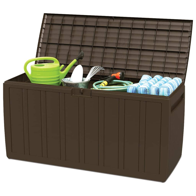 vidaXL barna párnatároló láda 117 x 45,5 x 57,5 cm 270 L