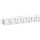 vidaXL fekete acél kutyakennel 6 m²