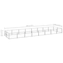 vidaXL ezüstszínű acél kutyakennel 16 m²