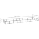 vidaXL fekete acél kutyakennel 30 m²