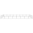 vidaXL ezüstszínű acél kutyakennel 32 m²