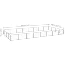 vidaXL ezüstszínű acél kutyakennel 32 m²